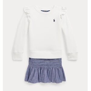 Polo sweatshirt, denim dress size 3T